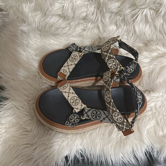 Tory Burch T Monogram Rope Sandal - Picture 2 of 5